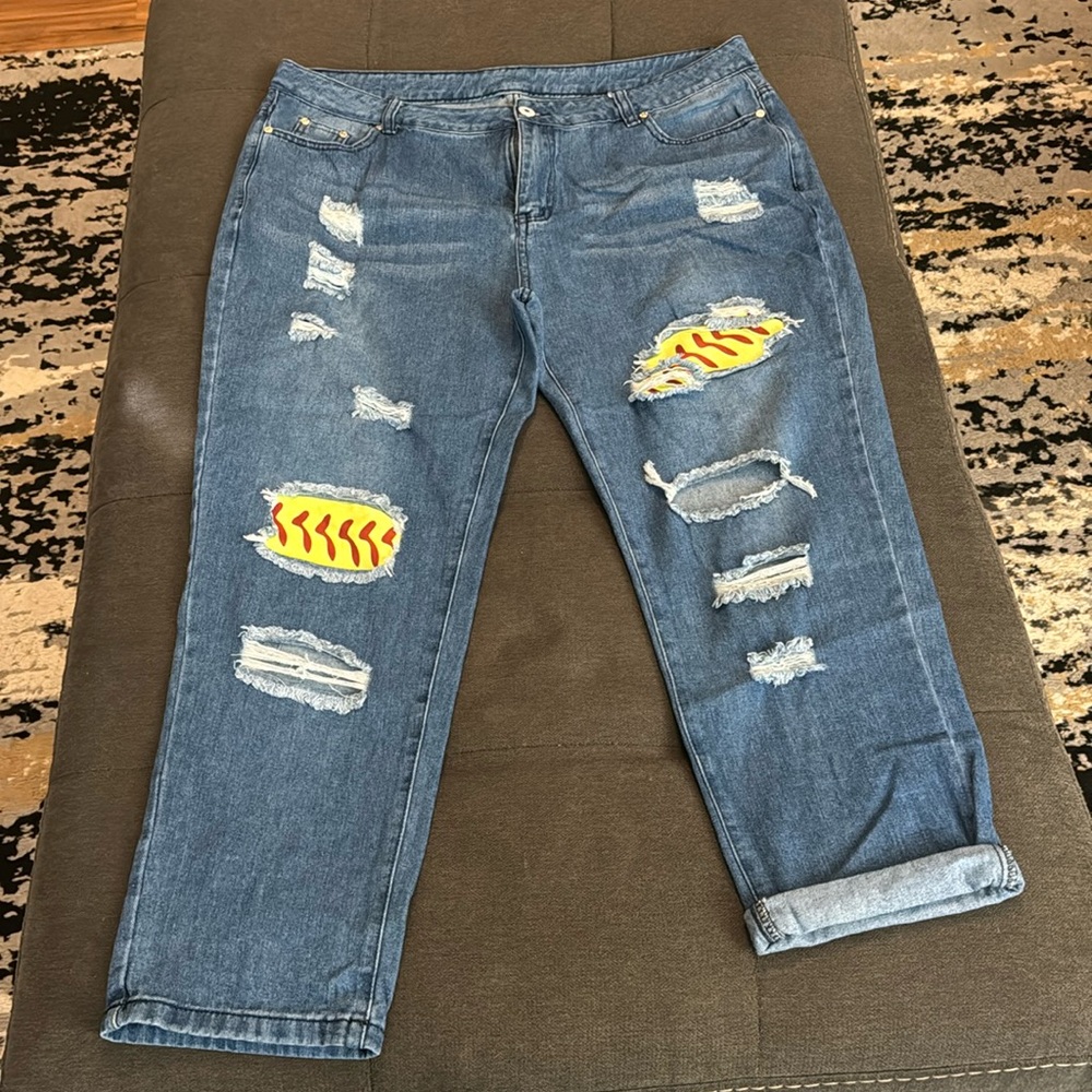 Softball mom jeans